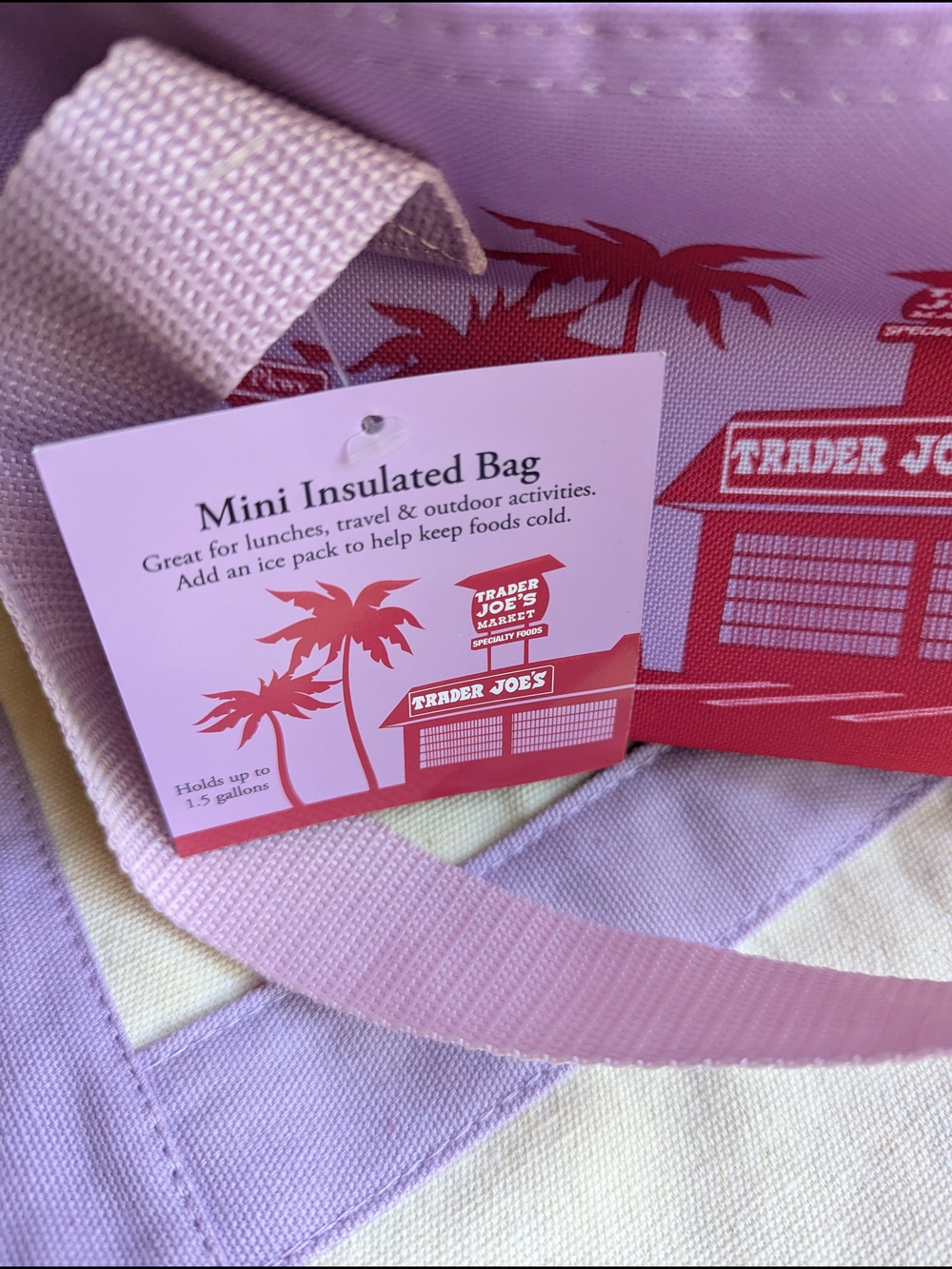 Trader Joe's Lavender Mini Insulated Bag + Mini Tote Bundle